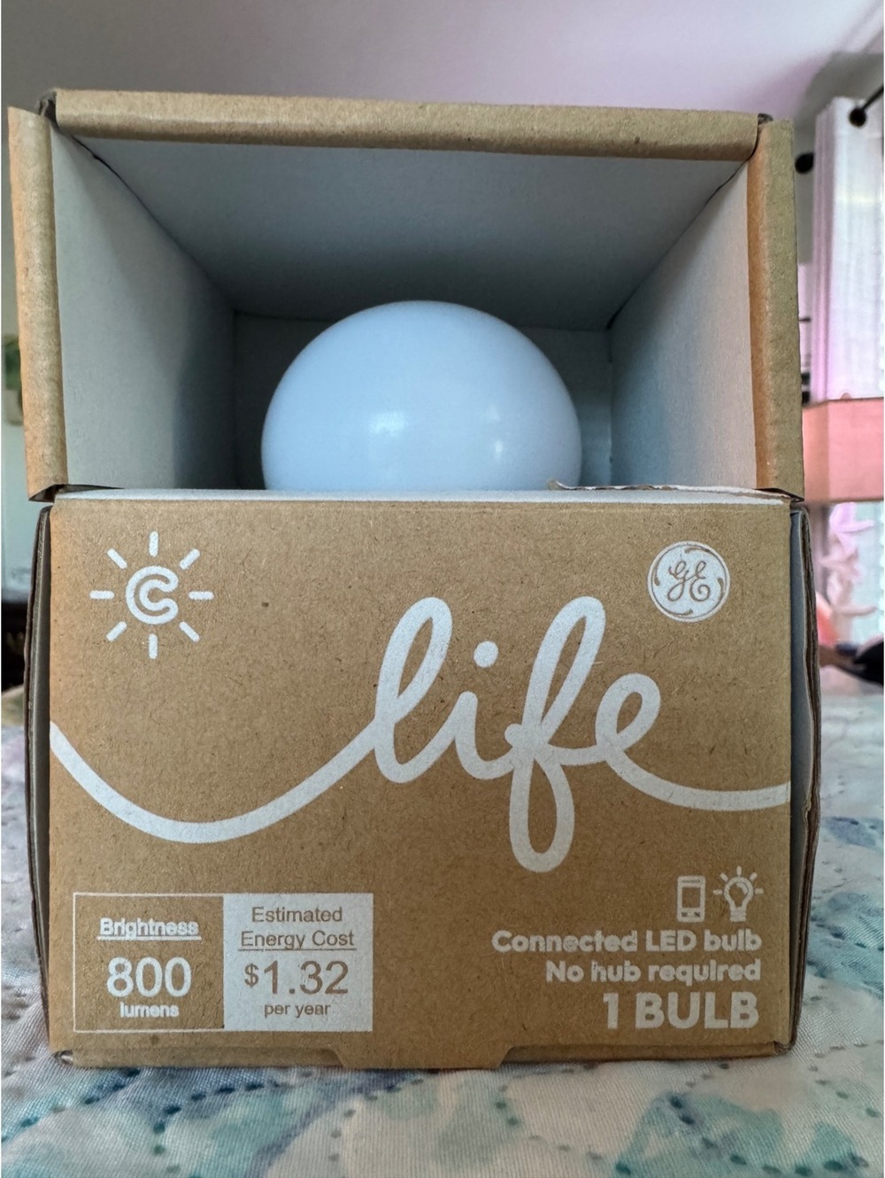 GE C Life Connected LED Light Bulb 800 Lumens Smart Home No Hub Required